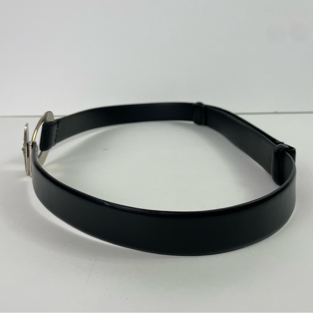 Chico’s Black Leather Two-Tone Decorative Buckle‎ Belt - Picture 3 of 12